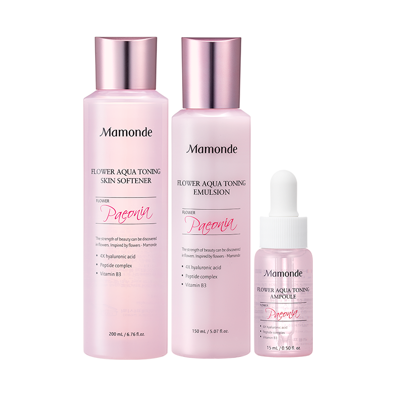 마몽드 플라워 아쿠아 토닝 기프트 세트 (200ml+150ml+15ml)