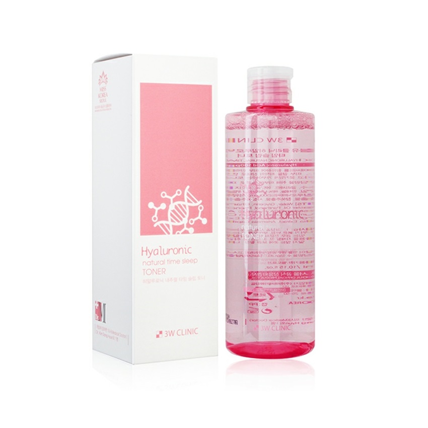 3W CLINIC 히알루로닉 내추럴 타임 슬립 토너 300ml